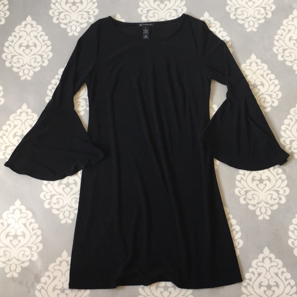 I-N-C - Black Midi Dress With Bell Sleeves